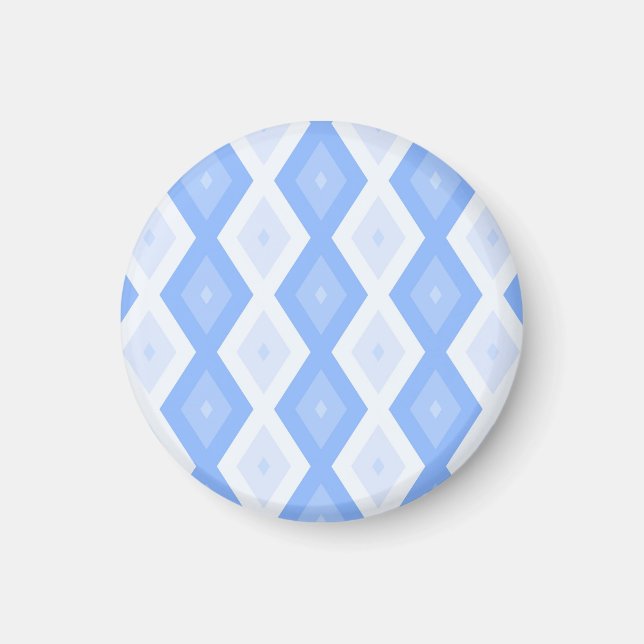 Imã Padrão de diamante azul pálido (Frente)