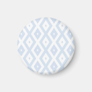 Imã Padrão de diamante branco e azul pálido