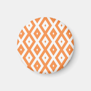 Imã Padrão de diamante branco e laranja