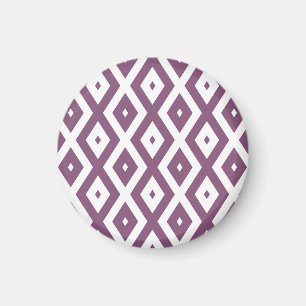 Imã Padrão de diamante branco e Mauve