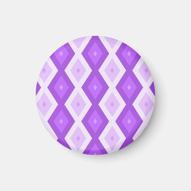 Imã Padrão de diamante roxo brilhante (Frente)