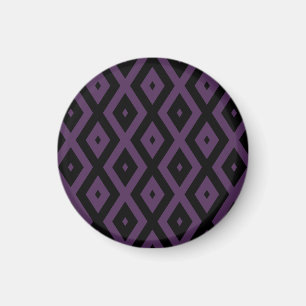 Imã Padrão de diamante roxo e preto escuro