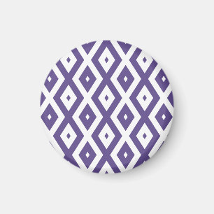 Imã Padrão de diamante ultra violeta e branco