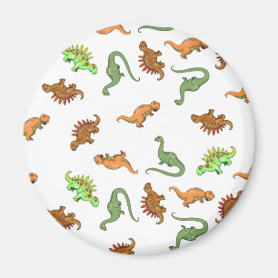 Imã Padrão de Dinossauro Fofo