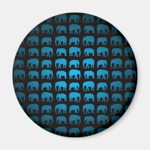 Imã Padrão de Elefante Azul