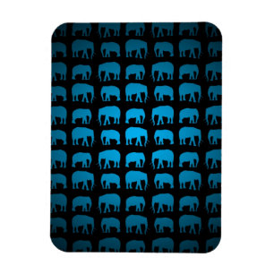 Ímã Padrão de Elefante Azul
