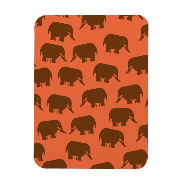 Ímã Padrão de Elefante Indiano (Vertical)