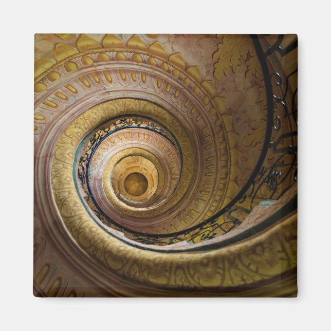 Imã Padrão de Escada em Espiral (Frente)