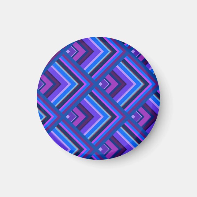 Imã Padrão de escala de faixas azuis e roxas (Frente)