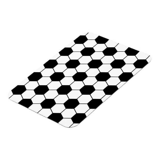 Ímã Padrão de esfera de futebol adaptado Preto Branco (Left Side)