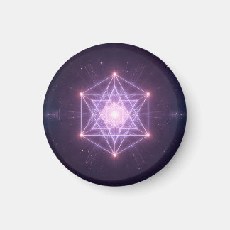 Imã Padrão de Estrela de Geometria Sagrada Luminosa