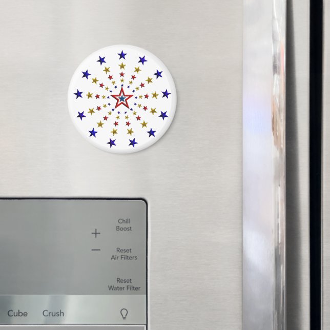 Imã Padrão de Estrelas Patrióticas (In Situ (Fridge))