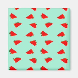 Imã padrão de fatias de melancia verde