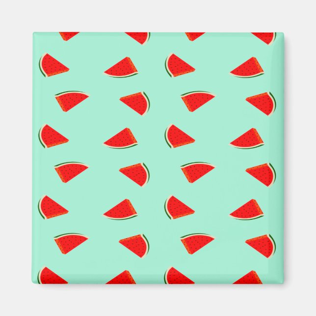 Imã padrão de fatias de melancia verde (Frente)
