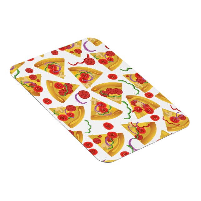 Ímã Padrão de Fatias de Pizza (Lado Direito)
