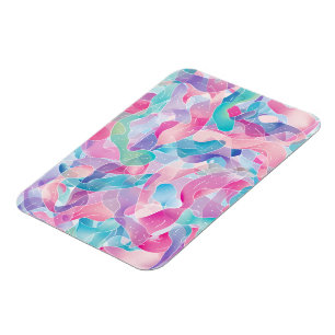 Ímã Padrão de Fita Abstrata Pastel