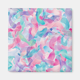 Imã Padrão de Fita Abstrata Pastel