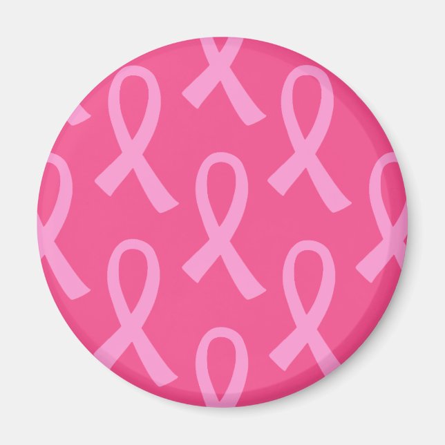 Imã Padrão de Fita Rosa do Câncer da Mama (Frente)