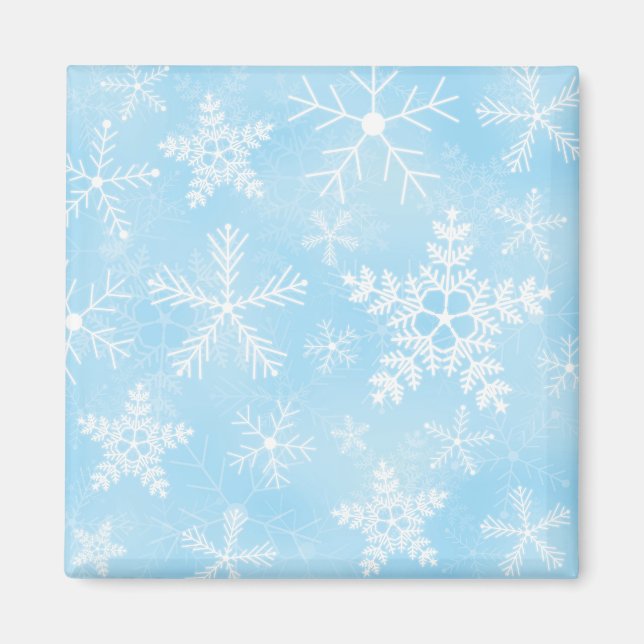 Imã Padrão de Floco de Neve de Natal (Frente)
