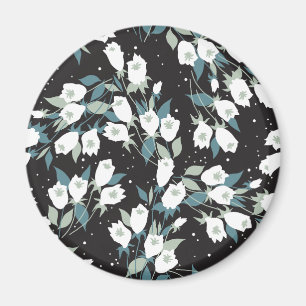 Imã Padrão de Flor de Tulipas Elegante - Plano de Fund