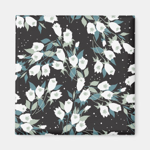 Imã Padrão de Flor de Tulipas Elegante - Plano de Fund