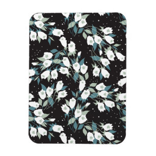 Ímã Padrão de Flor de Tulipas Elegante - Plano de Fund