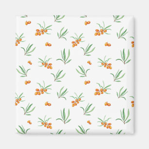 Imã Padrão de Flor Floral Quadrada de Primavera