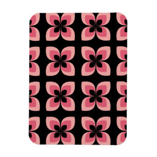 Ímã Padrão de Flor Rosa Rosa Brilhante