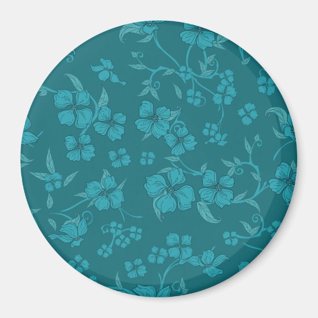 Imã Padrão de Flores Assustadoras 9 (Frente)