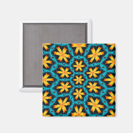 Imã Padrão de Flores de Abstrato Bonito