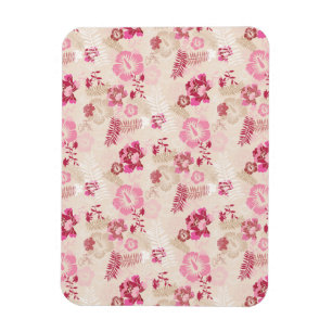 Ímã Padrão de flores modernas cor-de-rosa fofo