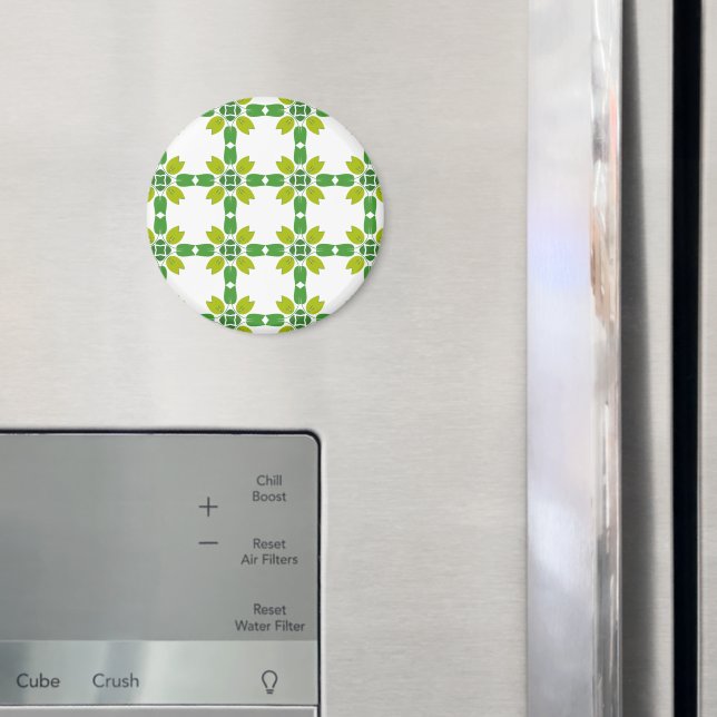 Imã Padrão De Folha, Padrão De Folhas, Folhas Verdes (In Situ (Fridge))