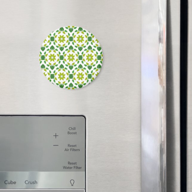 Imã Padrão De Folha, Padrão De Folhas, Folhas Verdes (In Situ (Fridge))