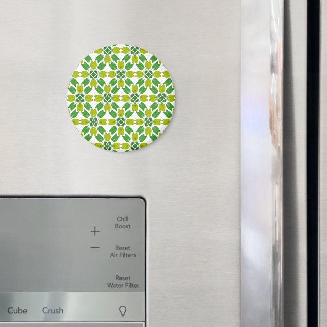 Imã Padrão de Folhas, Padrão de Folhagens, Folhas Verd (In Situ (Fridge))