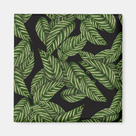 Imã Padrão de Folhas Tropicais