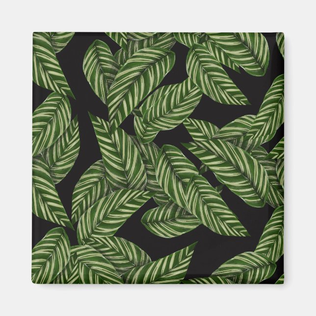 Imã Padrão de Folhas Tropicais (Frente)