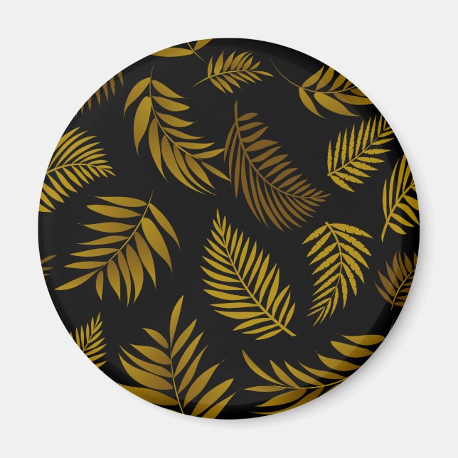 Imã Padrão de Folhas Tropicais 14 (Frente)