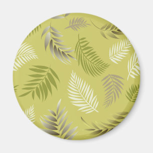 Imã Padrão de Folhas Tropicais 17