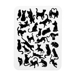 Ímã Padrão de Gato Preto