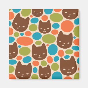 Imã Padrão de Gatos de bolinhas