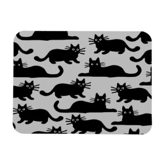 Ímã Padrão de Gatos Pretos