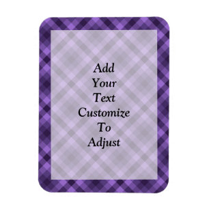 Ímã Padrão de gingham roxo