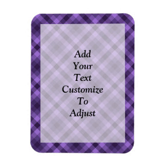 Ímã Padrão de gingham roxo