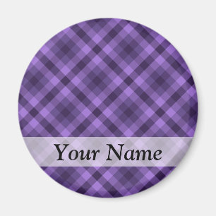 Imã Padrão de gingham roxo