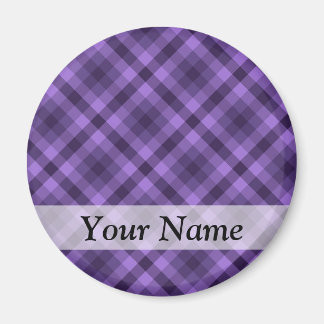 Imã Padrão de gingham roxo