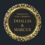 Imã Padrão De Gótico Preto E Dourado<br><div class="desc">Padrão De Gótico Preto E Dourado</div>