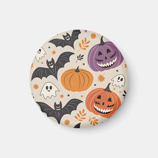 Imã Padrão de Halloween e outono (Frente)