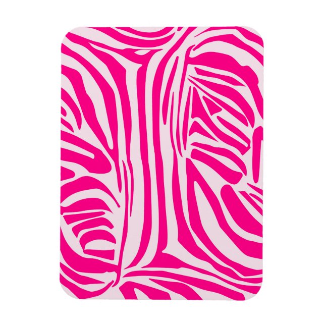 Ímã Padrão de Impressão de Zebra Rosa (Vertical)