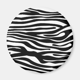 Imã Padrão de impressão zebra - preto e branco