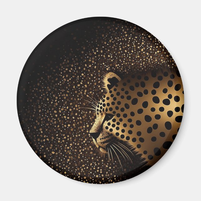 Imã Padrão de Jaguar Dourado           (Frente)